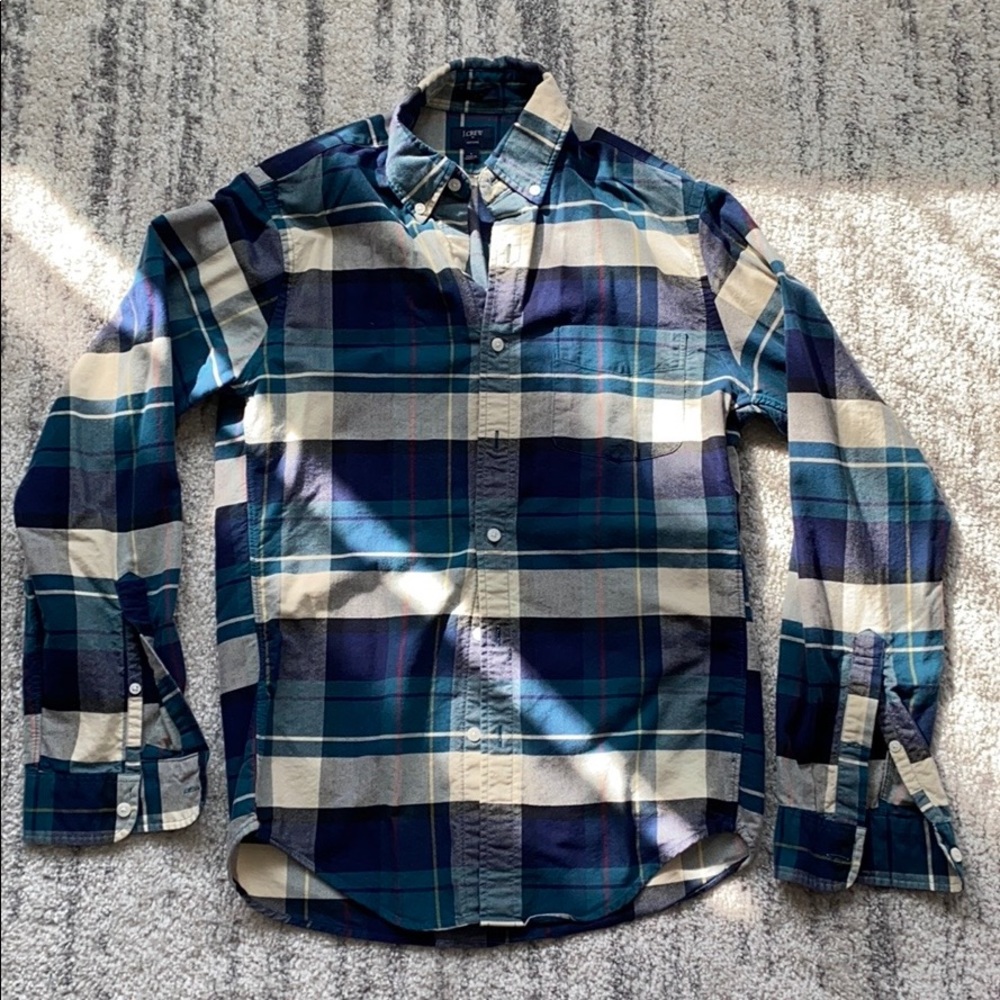 J.Crew Factory Slim Plaid Oxford
